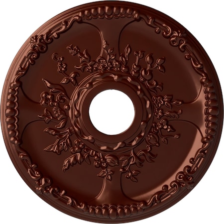 Ekena Millwork Antioch Ceiling Medallion (Fits Canopies up to 3 1/2"), 18"OD x 3 1/2"ID x 1 3/8"P, Antique Copper CM18SEACS